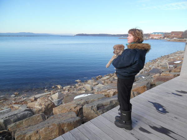 Looking out over the waters together.